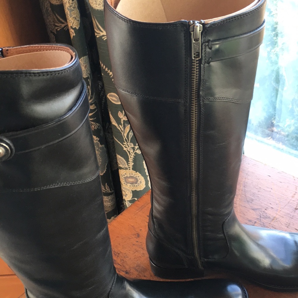 Frye Black Riding Boots - Picture 5 of 8